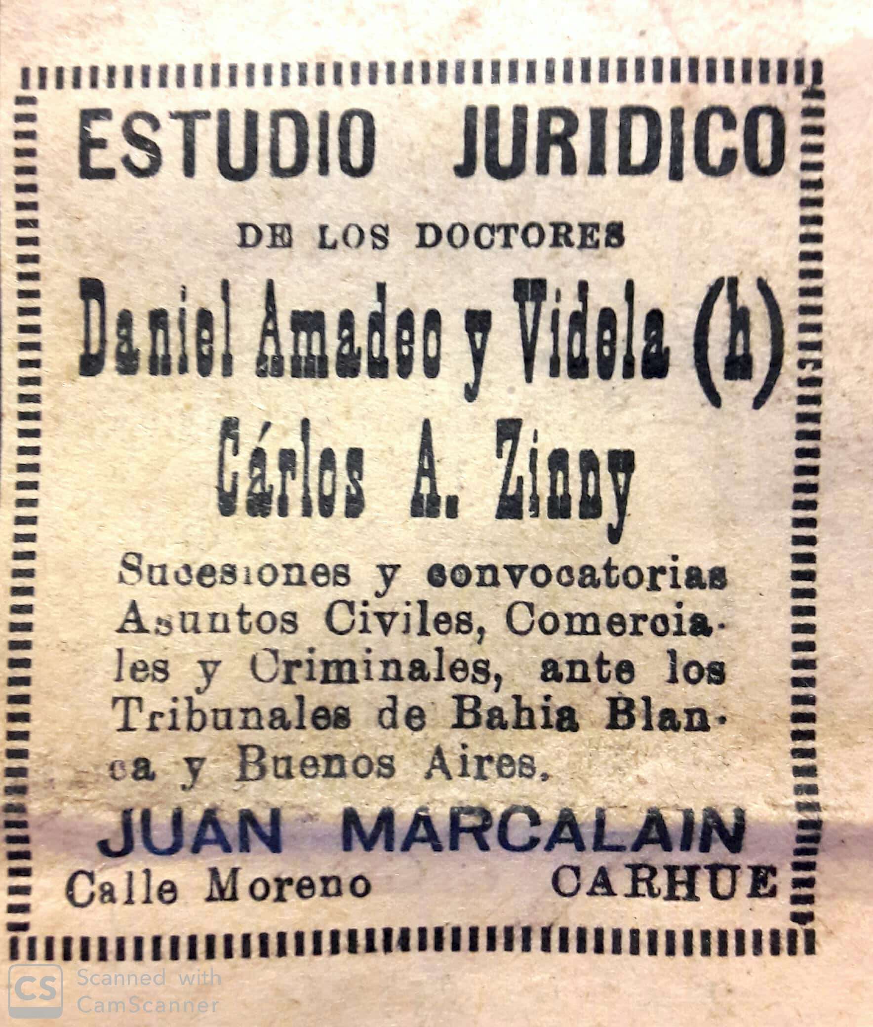 PDN ADOLFO ALSINA  DANIEL AMADEO Y VIDELA ZINNY