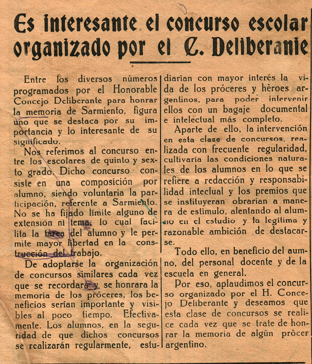 sarmiento 50 aniversario plaza carhue