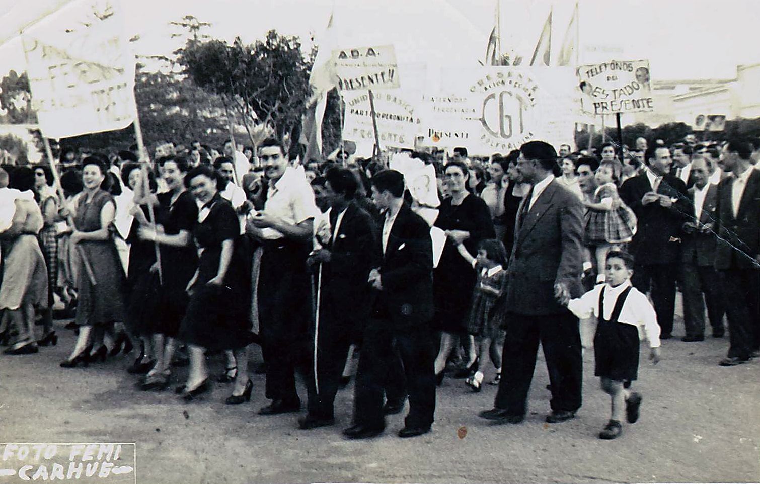 peronismo marcha en carhue 1951