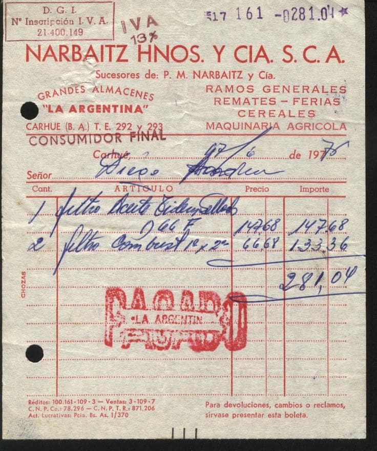 CASA LA ARGENTINA LA IBERIA CARHUE CARBALLO NARBAITZ ERIZE