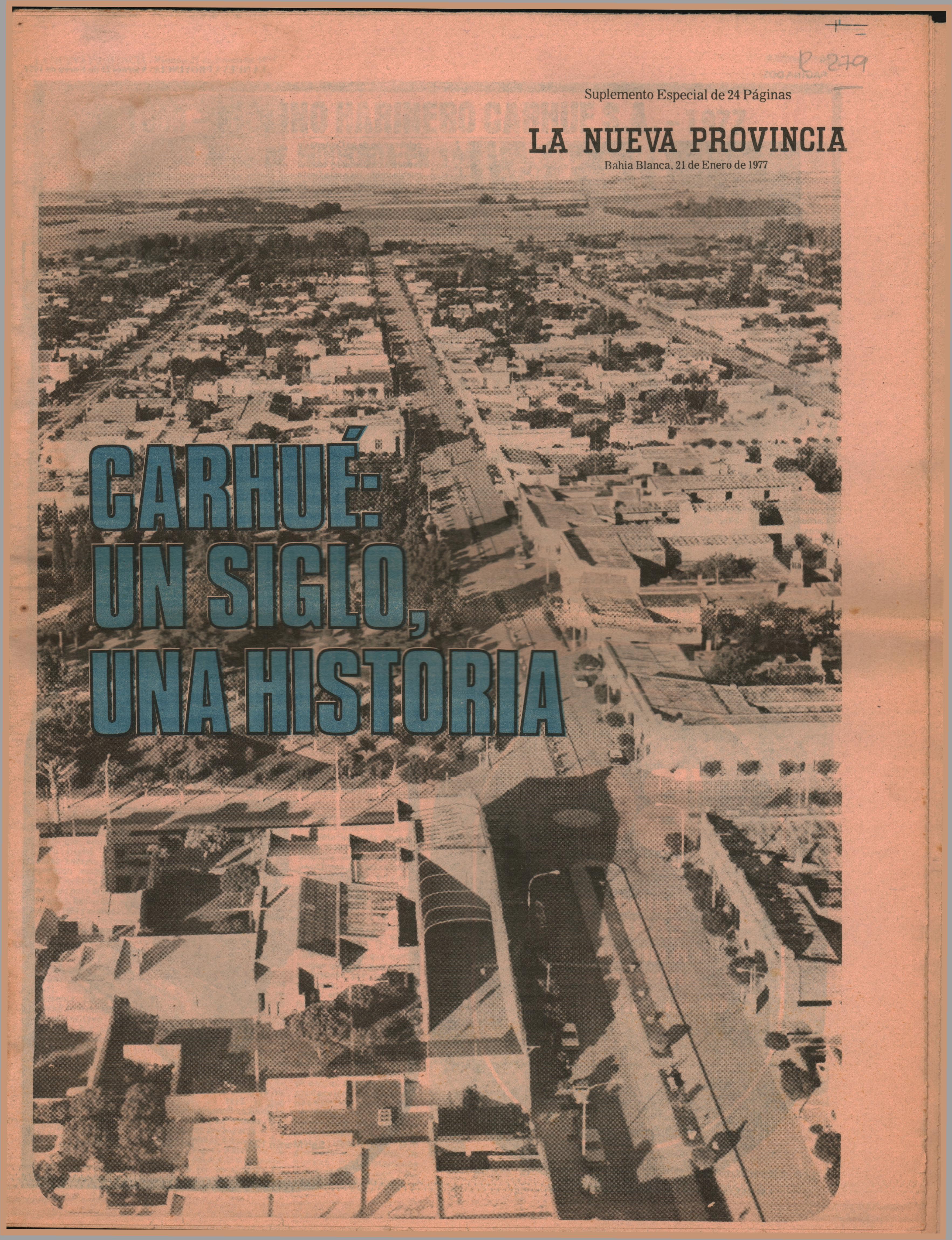 1977 CENTENARIO CARHUE la nueva provincia suplemento