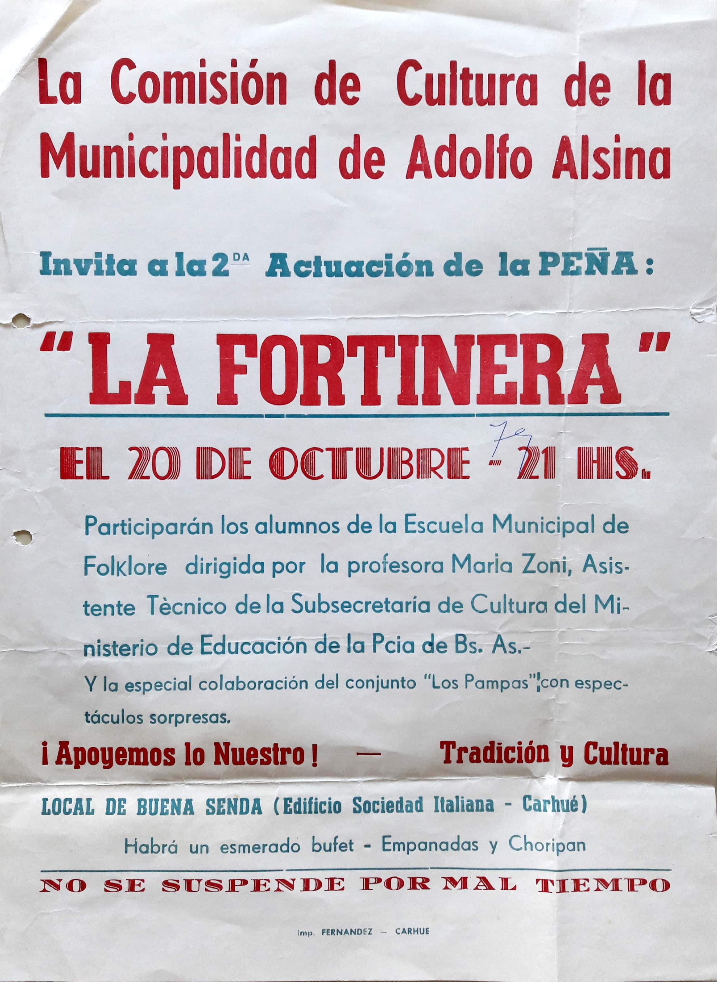 peña folclórica la fortinera carhue