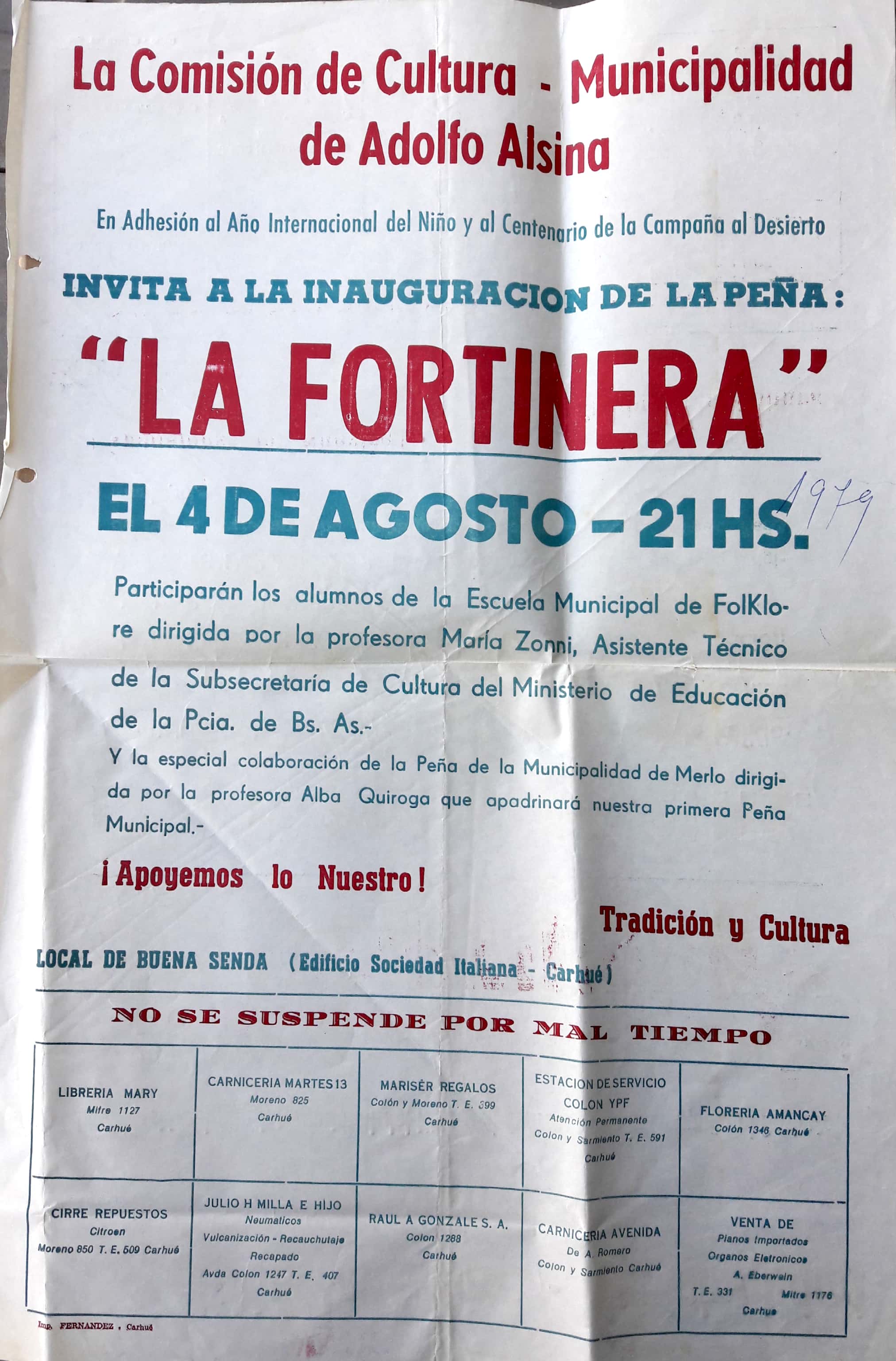 peña folclórica la fortinera carhue