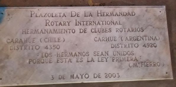 ROTARY CLUB CARHUE CARAHUE HERMANAMIENTO
