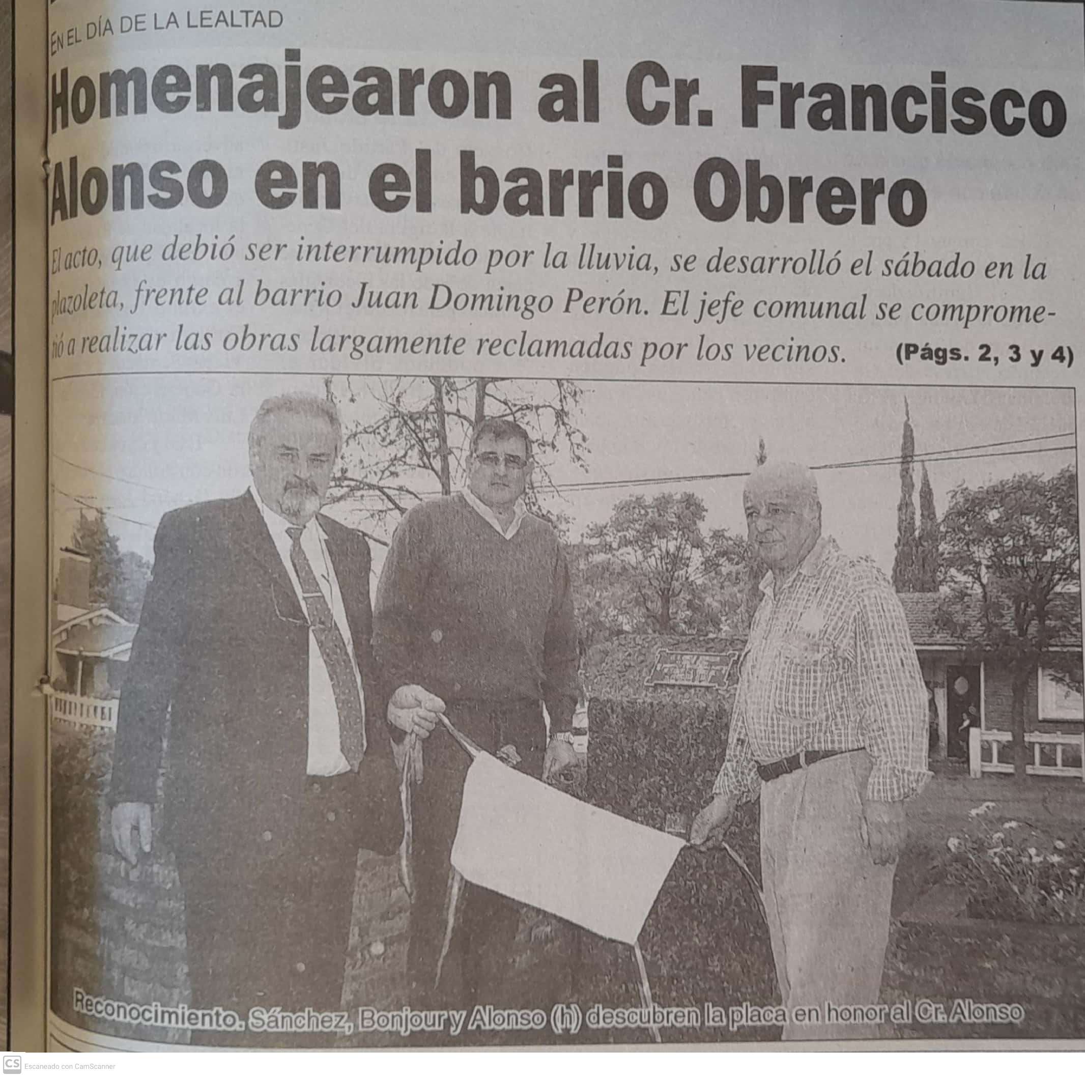 2009 Homenaje Int. Alonso monolito barrio obrero carhue