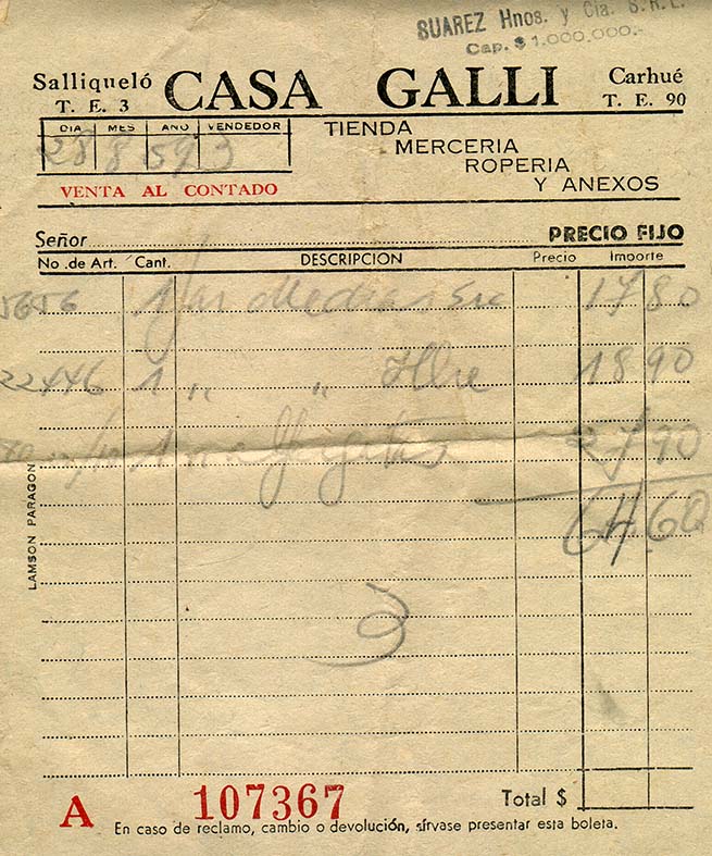 CASA GALLI CARHUE TIENDA 