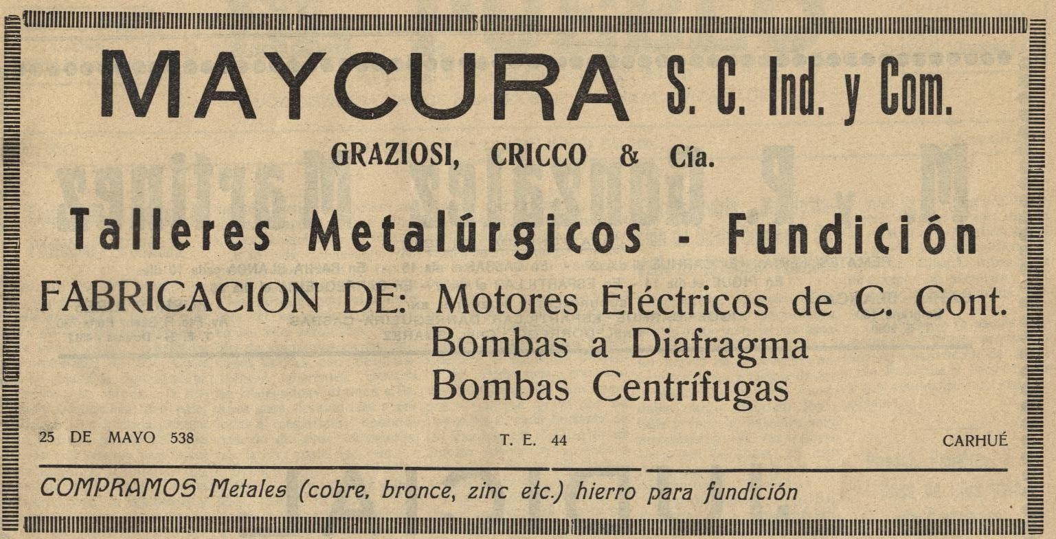 Graziosi Fabrica Maycura Carhue Fasolo