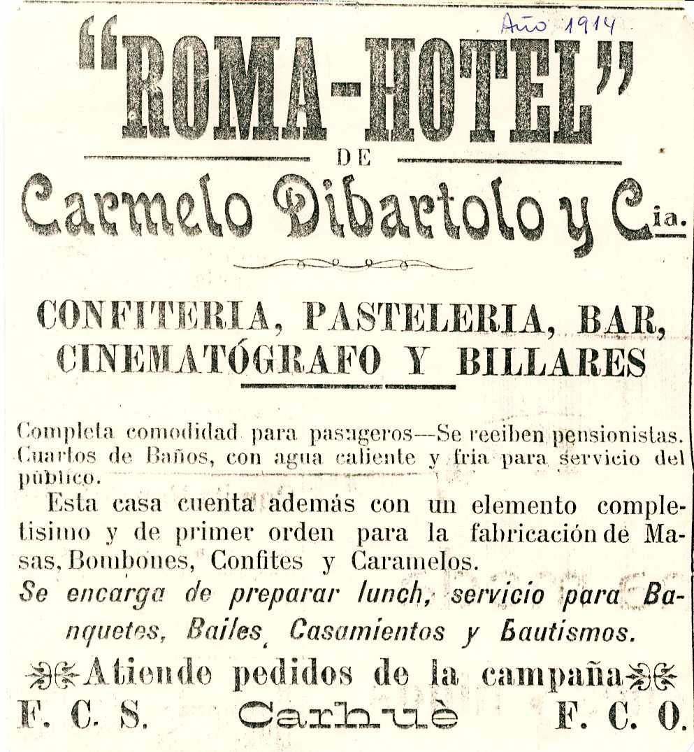 CINE HOTEL ROMA CARHUE DIBARTOLO CARMELO