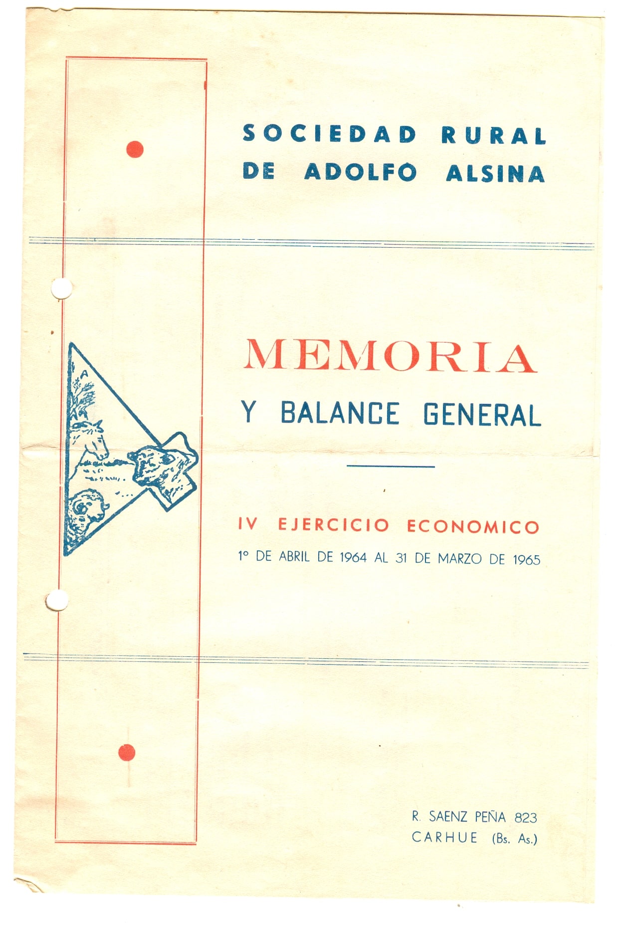 sociedad rural de ADOLFO ALSINA balance