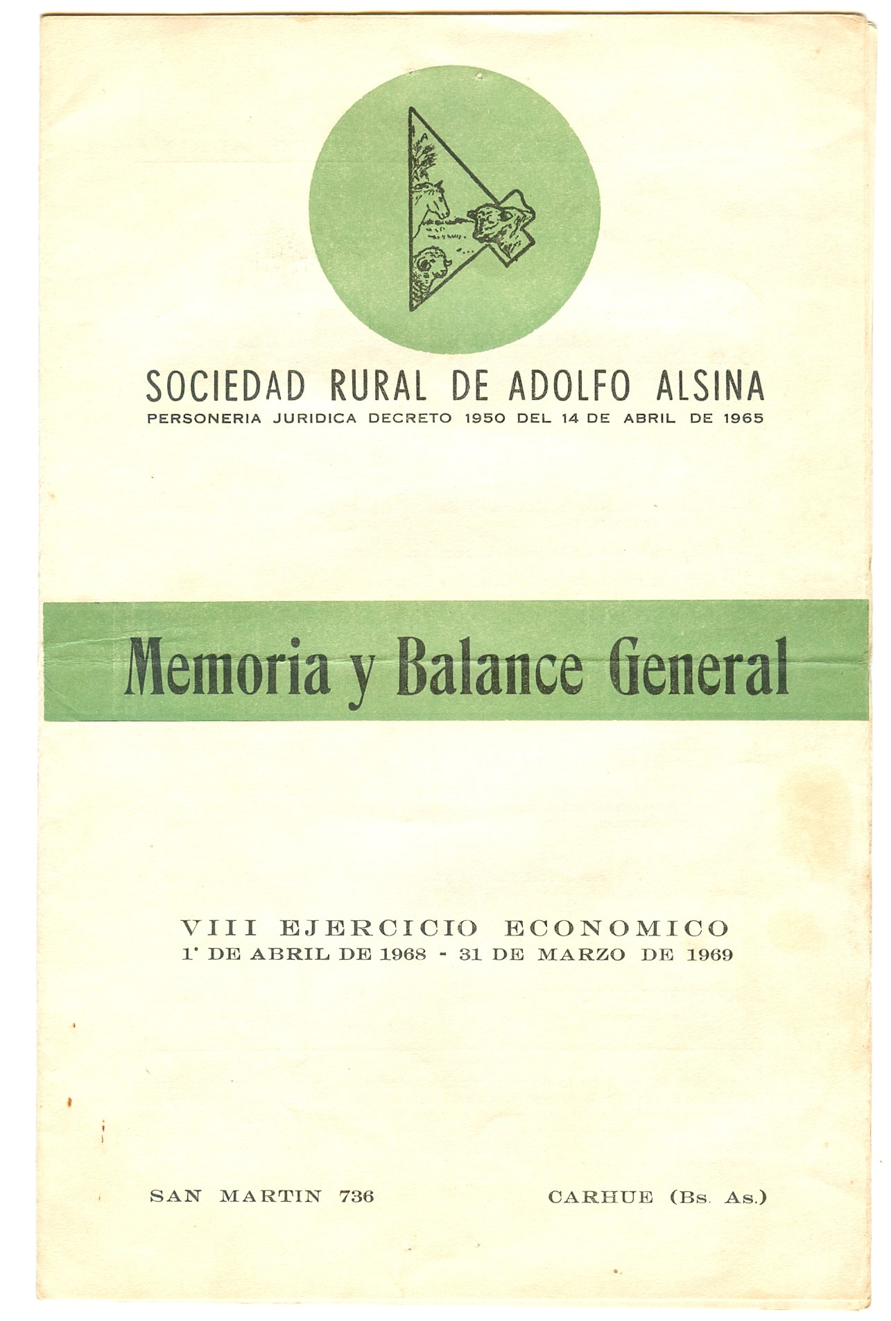 sociedad rural de ADOLFO ALSINA balance